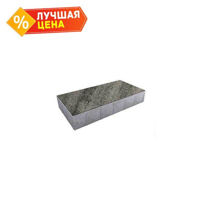 Плитка тротуарная Прямоугольник (Ла-Линия) В.5.П.10 Листопад гранит Антрацит 600x300x100 мм