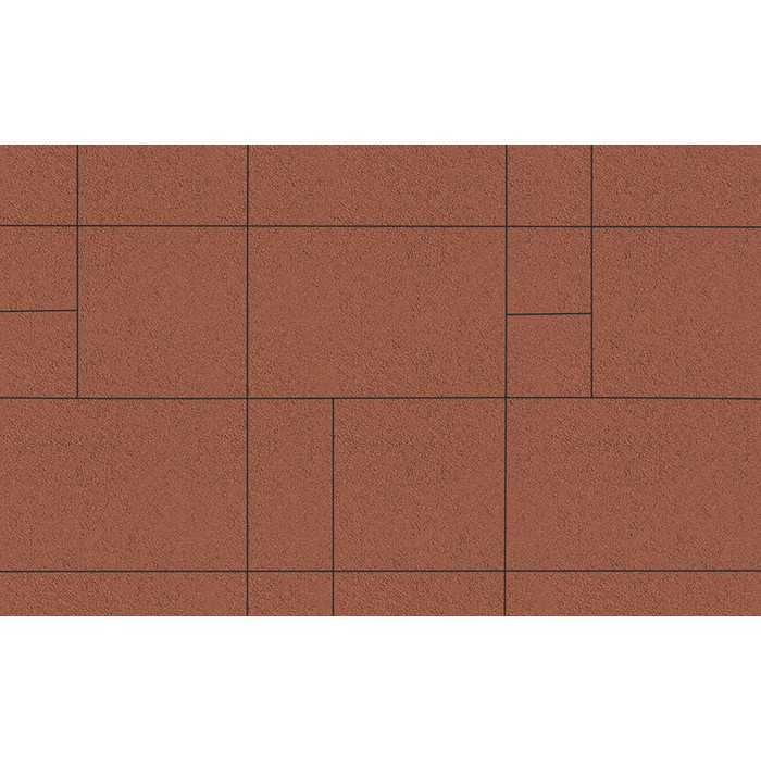 Плитка тротуарная Грандо Б.9.Ф.6см гладкий красный