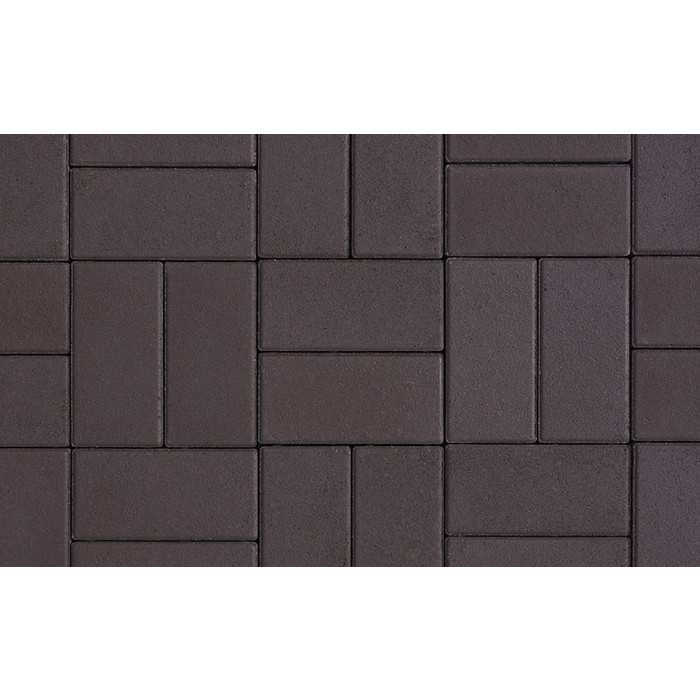 Плитка тротуарная Прямоугольник (Ла-Линия) А.2.П.4 гладкий коричневый 200x100x40 мм